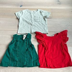 Bundle of 3 girls tops size 4-5 / small H&M peek aimama
